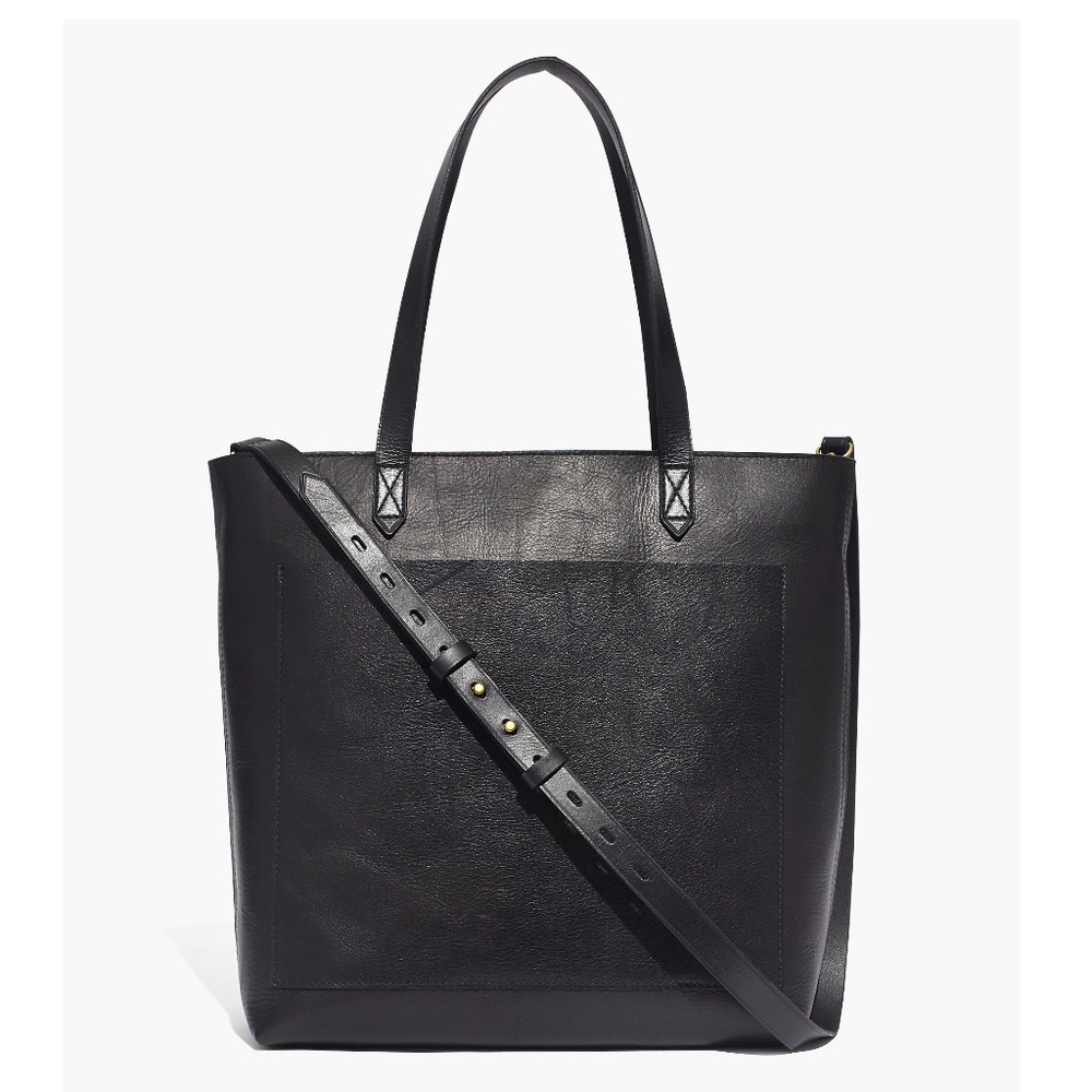 New MADEWELL The Zip-Top Medium Transport Tote Monogrammed MMS